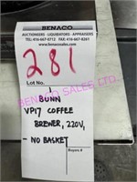 1X,BUNN VP17 COFFEE BREWER (NOTE)