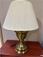 Vtg large brass table lamp 28"h
