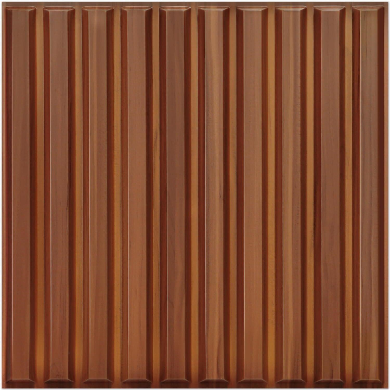 STICKGOO 3D Panels  19.7x19.7  Red Brown