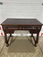 Antique mahogany empire, style Desk w 4 drawers