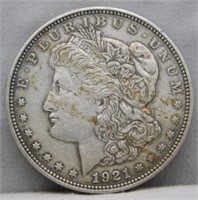 1921-D Morgan Silver Dollar.