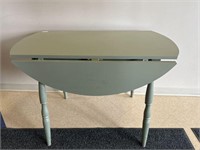 Antique Painted green drop leaf kitchen table