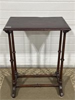 Antique double pedestal wood stand