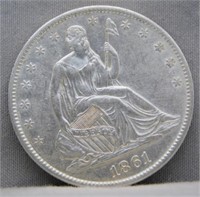 1861-O Seated Liberty Half Dollar.