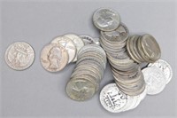 (38) Washington Silver Quarters and (2) 1967 Clad