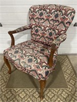 Antique upholstered armchair 24"x34”h