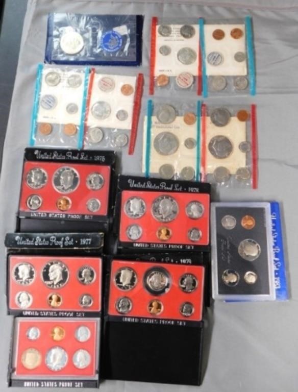 Grouping of (10) Coin Sets that Includes 1971 UNC