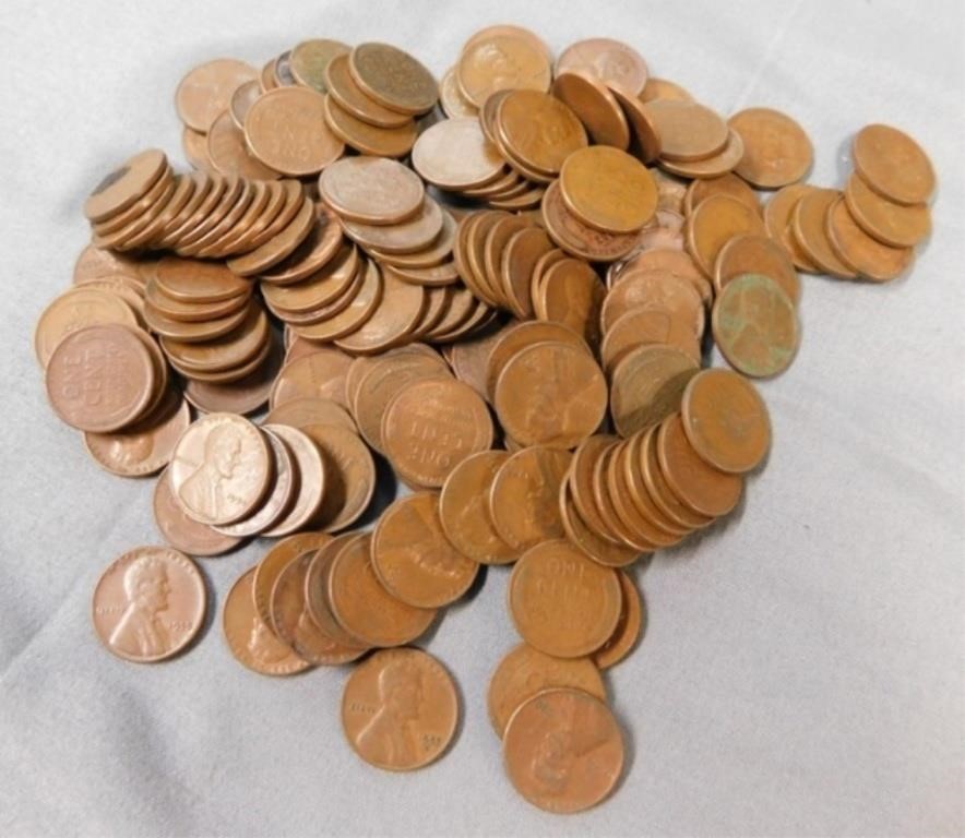 (3) Rolls of Mixed Wheat Pennies.