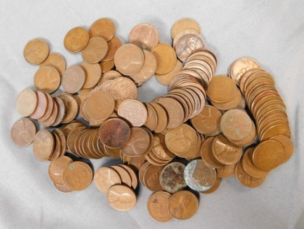 (3) Rolls of Mixed Wheat Pennies.