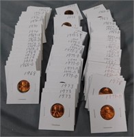 (83) Lincoln Head Cents, Dates Range 1968-2001.