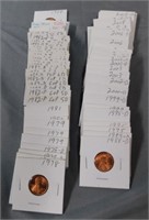 (68) Lincoln Head Cents, Dates Range 1978-2008.