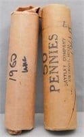 1961-D Wheat Penny Roll and 1960 Wheat Penny