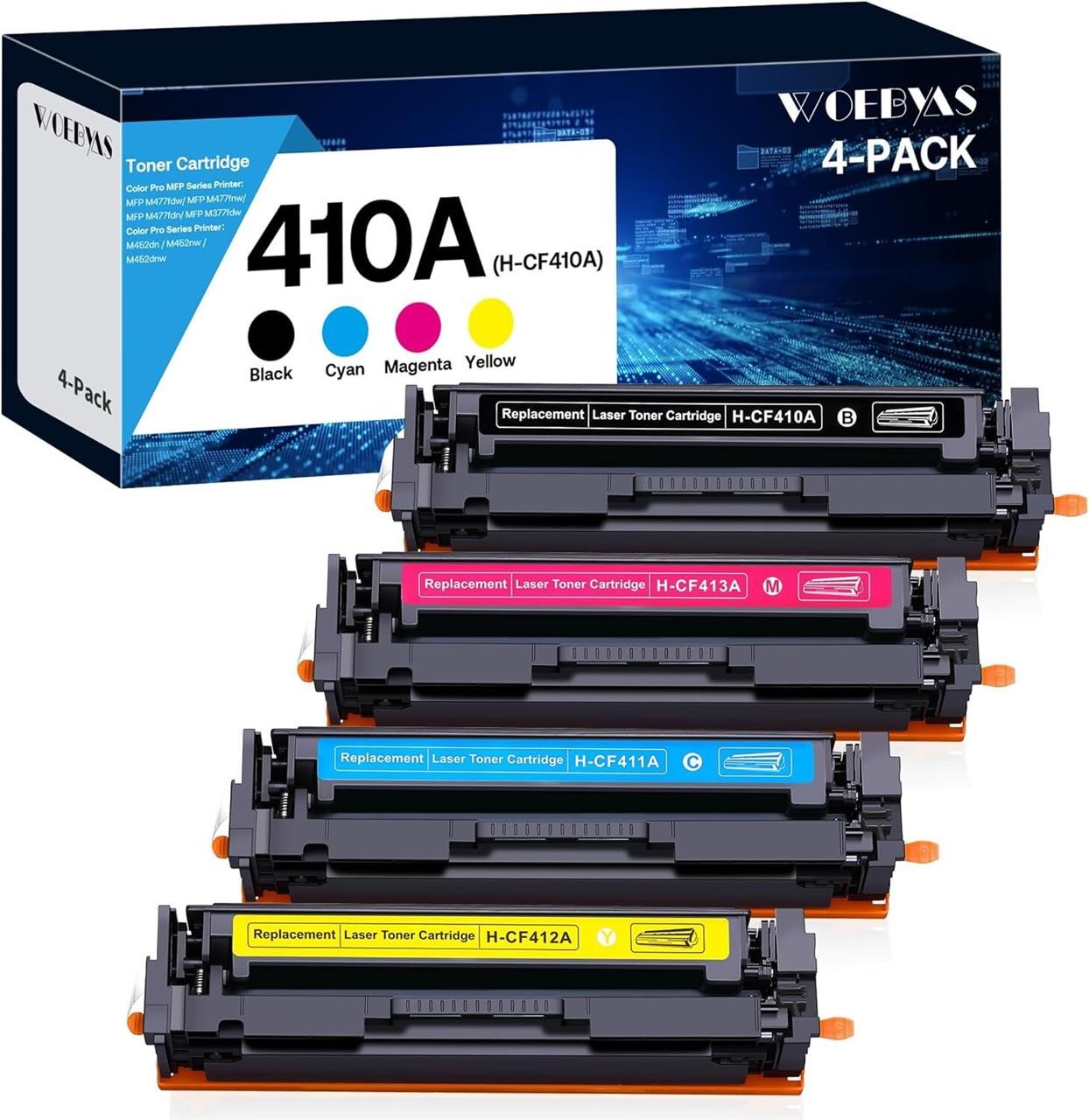 HP 410X CF410A Toner for M477fnw  4-Pack