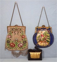 Carryall Compact + (2) 1920's Evening Bags