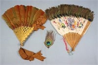 Peacock Feather & Goose Feather Fans