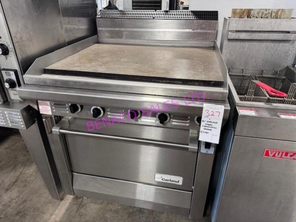 1X,34" GARLAND THERMOSTATIC GRIDDLE
 W/ OVEN