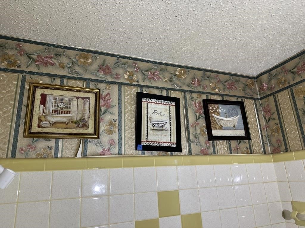 3 Decorative Bathroom Art