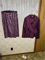 Lily & Taylor Skirt & Jacket Set