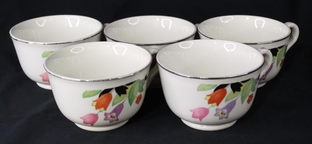 Hall Pottery Crocus Pattern Teacups