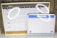 Pair of Dry Erase Calendar White Boards