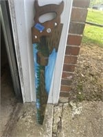 Vintage Hand Painted Hand Saw- Signed Doris Smith