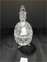 vintage crystal pineapple jar