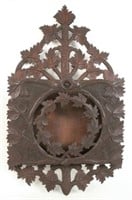 19th C Black Forest Style Wall Pocket w/ Leaves