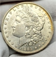 1885 Morgan Silver Dollar Unc.