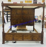 Beautiful Wooden King Size Canopy Bed (7’ Tall x