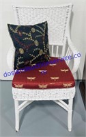 Wicker Chair w/ Decorative Pillow (36”)