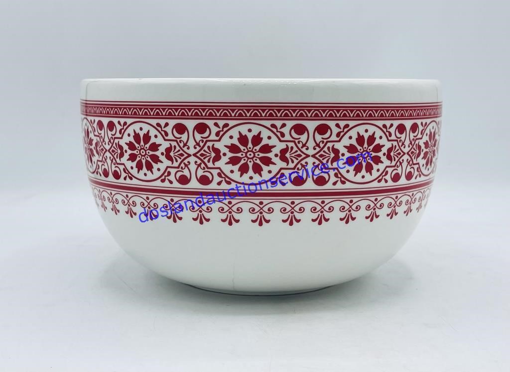 Ceramic Red/White Mixing Bowl