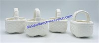Lot of (4) Small Ceramic Baskets