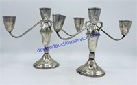 Pair of Weighted Sterling Candelabra’s