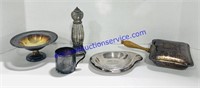 Silver Plated Crumb Catcher, Pepper Grinder &