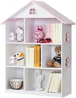 Wooden Dollhouse Bookcase 3-Tier