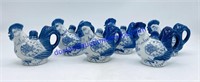 Set of (6) Ceramic Rooster Creamers