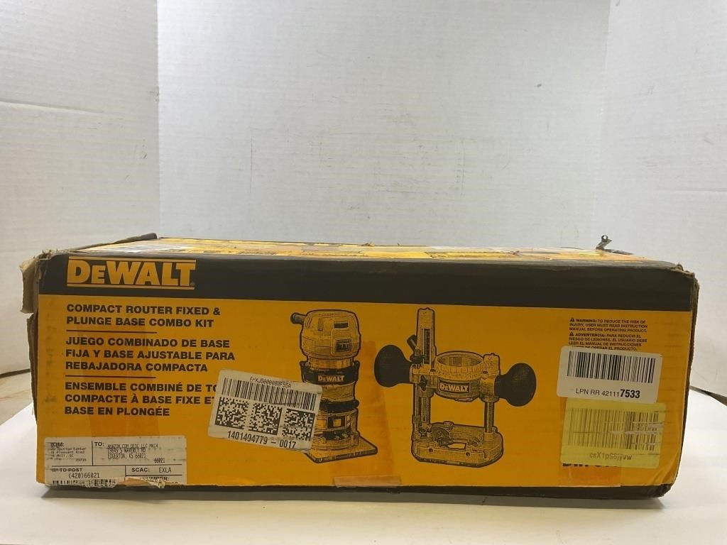 Dewalt compact router combo kit - new in box