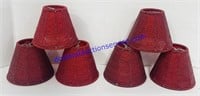 Lot of (6) Small Beaded Lamp Shade Covers
