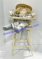 Wooden Doll Highchair & Doll