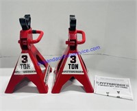 Pair of Pittsburgh 3 Ton Jack Stands