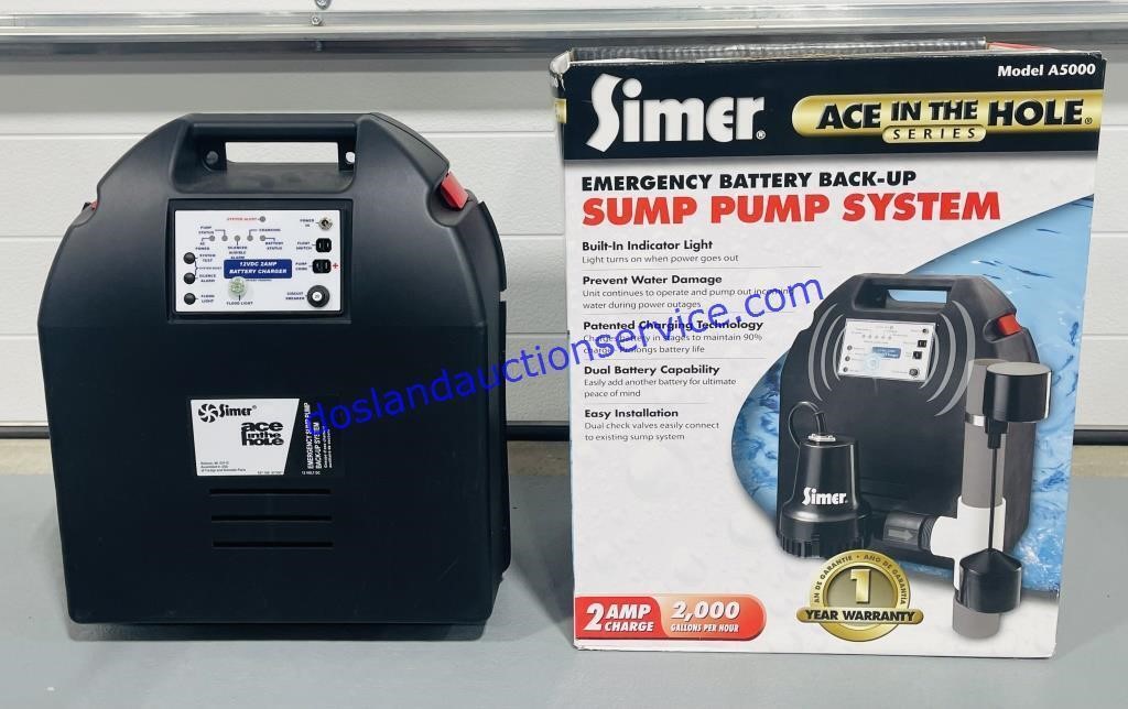 Simer Emergency Battery Back Up Sump Pump System