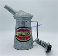 Behrens Metal Ware Oil Can & Extra Spout