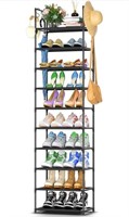 Shoe Rack - Black Pipe and Plastic (Not checked
