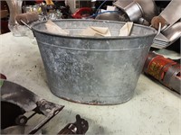 Metal pail with wood handles