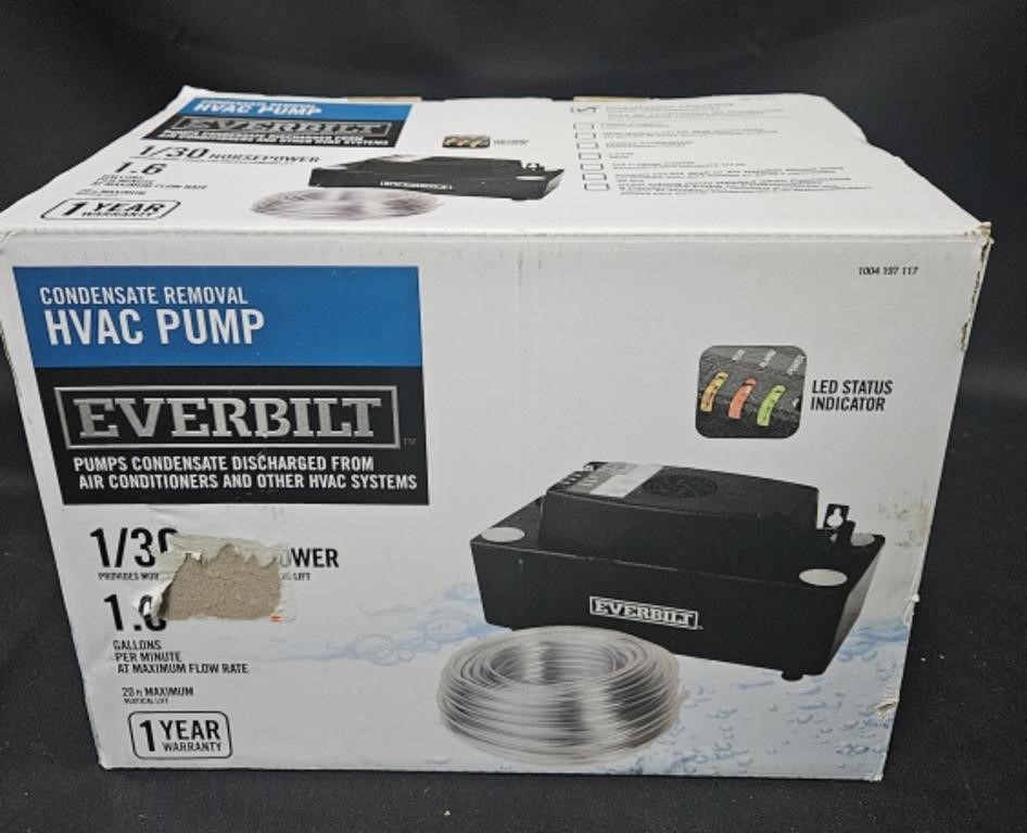 Everbilt HVAC pump, condensate removal. 1/30