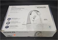 Kohler single handle bathroom faucet. Polished
