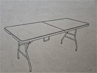 6ft Folding Table Plastic Fold in Half w/Handle