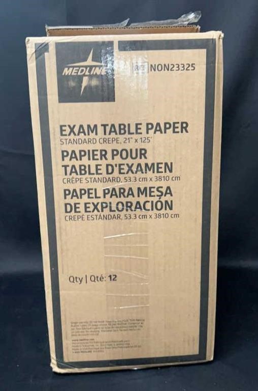 12-Pack Medline Exam Table Paper 21” x 125”