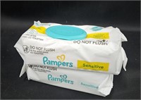 Pampers sensitive baby wipes. 12 packages of 84