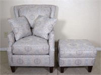Upholstered Chair + Ottoman by England